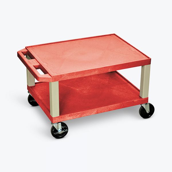 Luxor 16"H AV Cart - Two Shelves - WT16 - SchoolOutlet