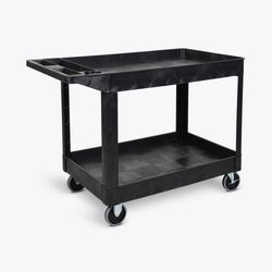 Luxor XLC11-B - Two-Shelf Heavy-Duty Utility Cart (LUX-XLC11-B)