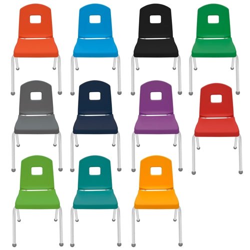 PreSchool Stack Chair-Creative Colors by Mahar for Day Care - 12" Seat Height - MHR-12CHR - SchoolOutlet