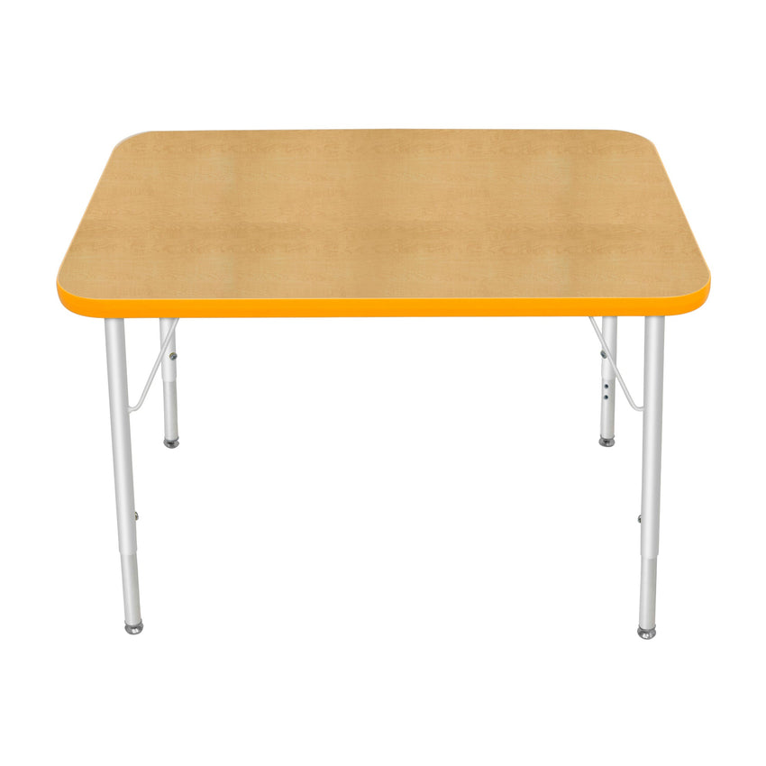 Mahar Creative Colors Small Rectangle Creative Colors Activity Table with Heavy Duty Laminate Top (24"W x 36"L x 22-30"H) - SchoolOutlet