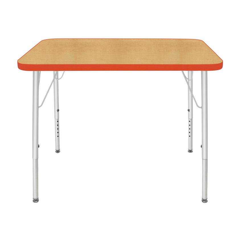 Mahar Creative Colors Small Rectangle Creative Colors Activity Table with Heavy Duty Laminate Top (24"W x 48"L x 22-30"H) - SchoolOutlet