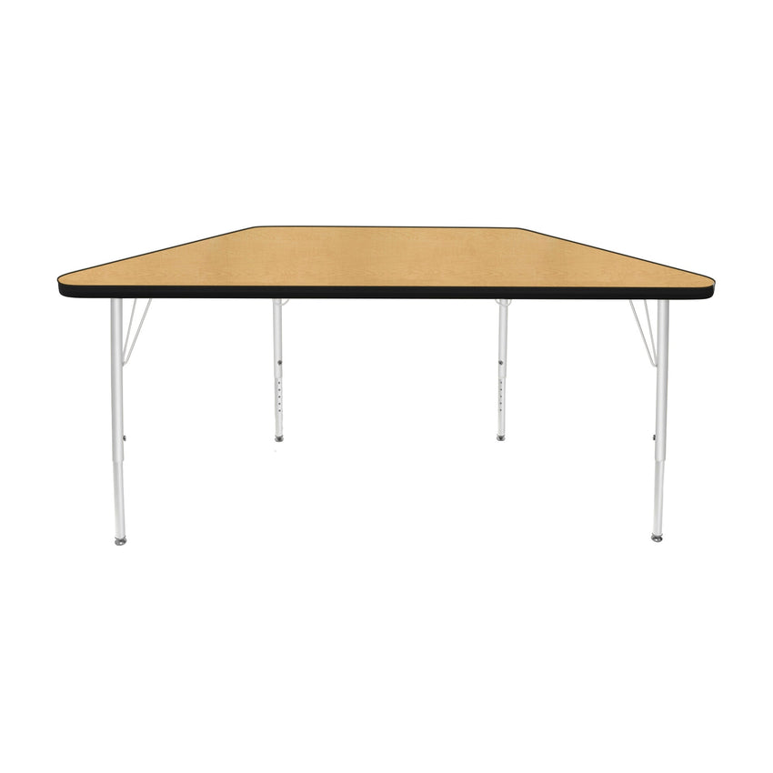Mahar Creative Colors Small Trapezoid Creative Colors Activity Table with Heavy Duty Laminate Top (24"W x 48"L x 22-30"H) - SchoolOutlet