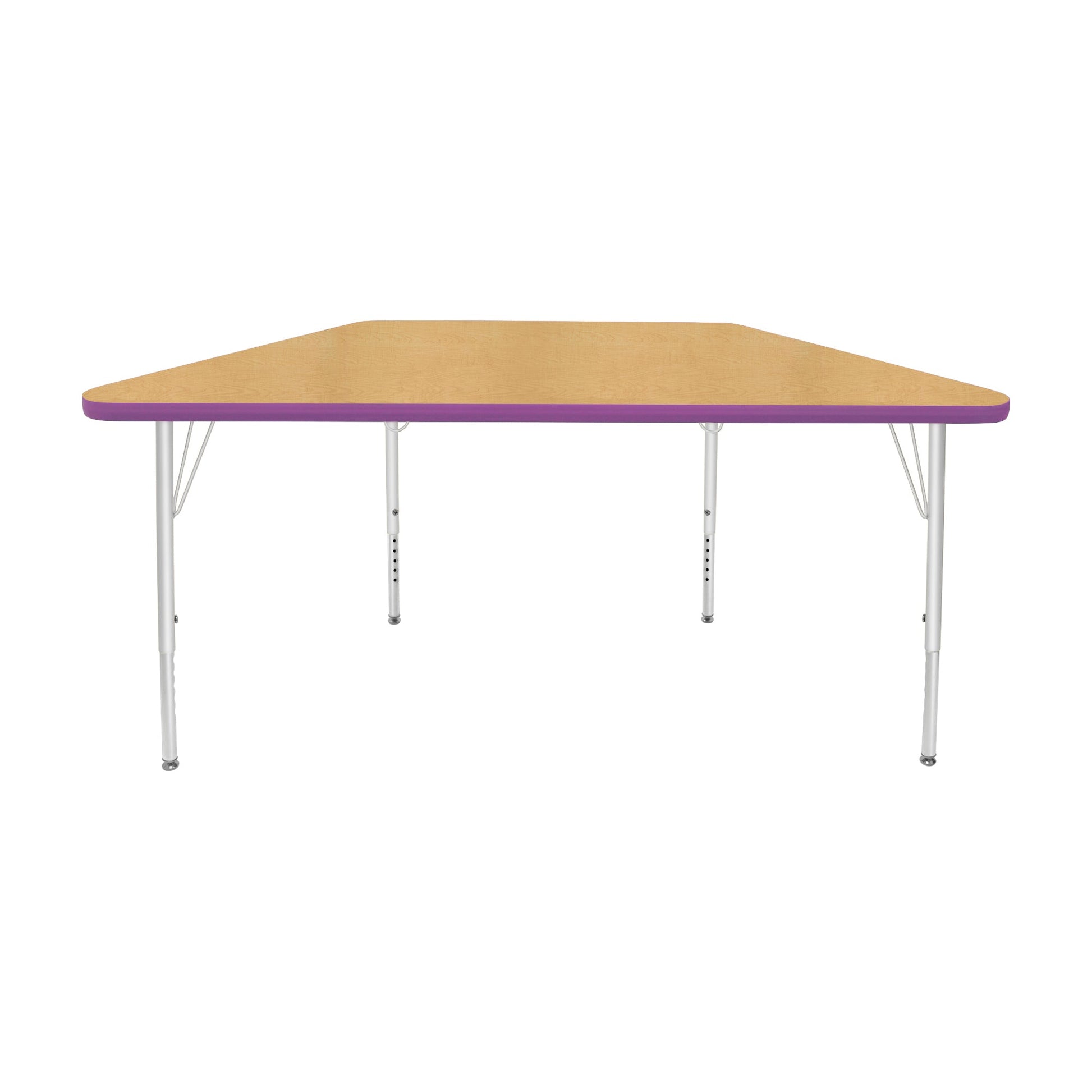 Mahar Creative Colors Small Trapezoid Creative Colors Activity Table with Heavy Duty Laminate Top (24"W x 48"L x 22-30"H) - SchoolOutlet