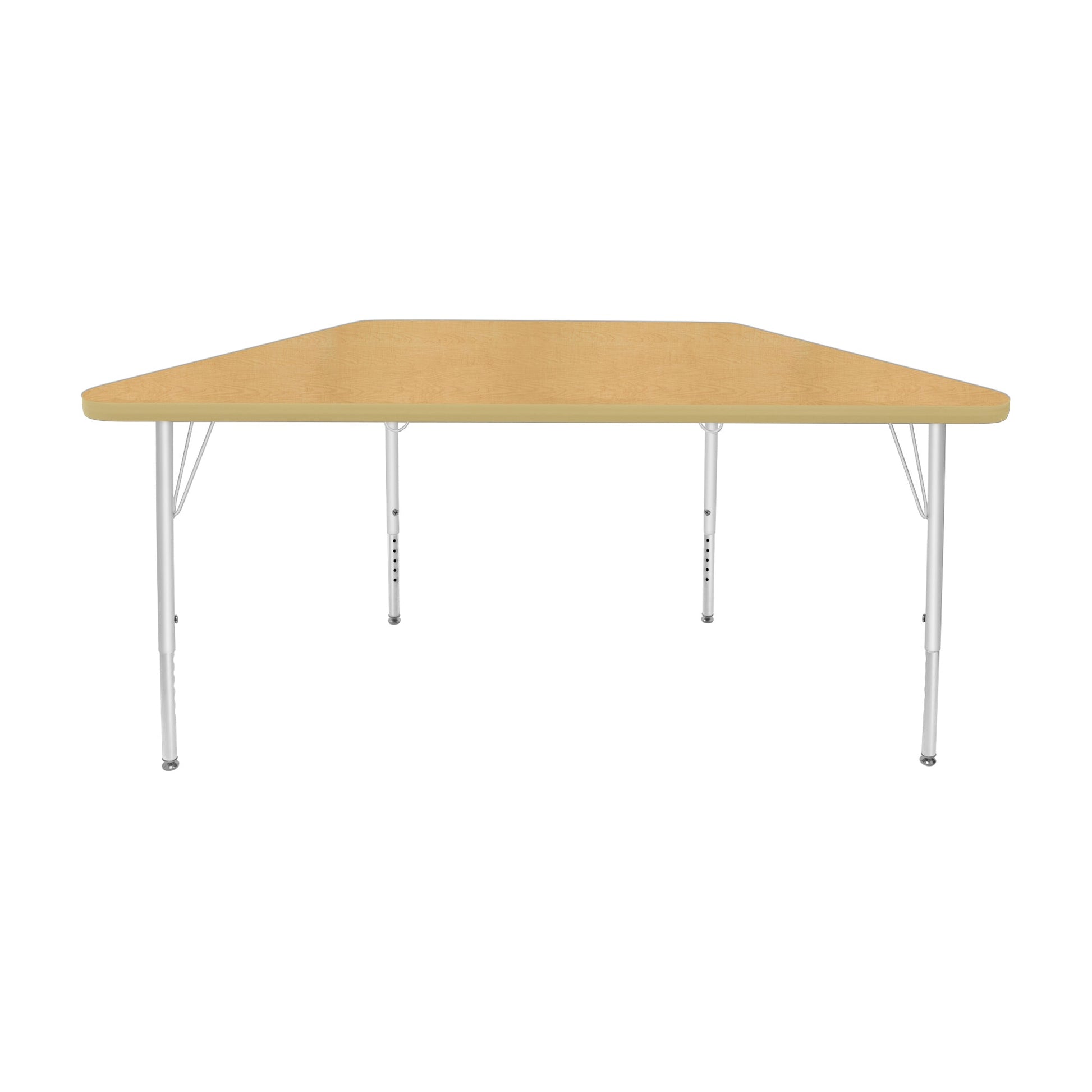 Mahar Creative Colors Small Trapezoid Creative Colors Activity Table with Heavy Duty Laminate Top (24"W x 48"L x 22-30"H) - SchoolOutlet