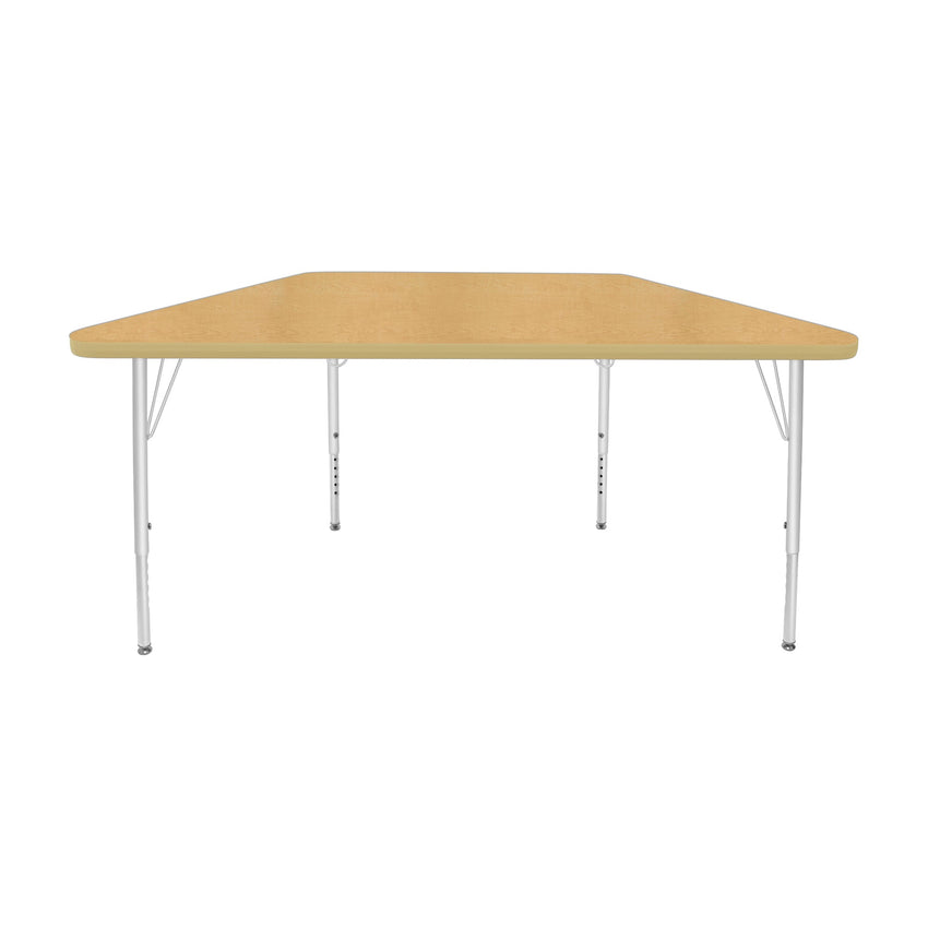 Mahar Creative Colors Small Trapezoid Creative Colors Activity Table with Heavy Duty Laminate Top (24"W x 48"L x 22-30"H) - SchoolOutlet