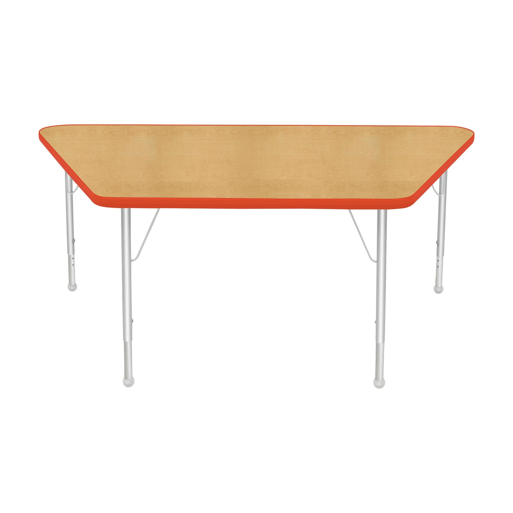 Mahar Creative Colors Large Trapezoid Creative Colors Activity Table with Heavy Duty Laminate Top (30"W x 60"L x 22-30"H) - SchoolOutlet