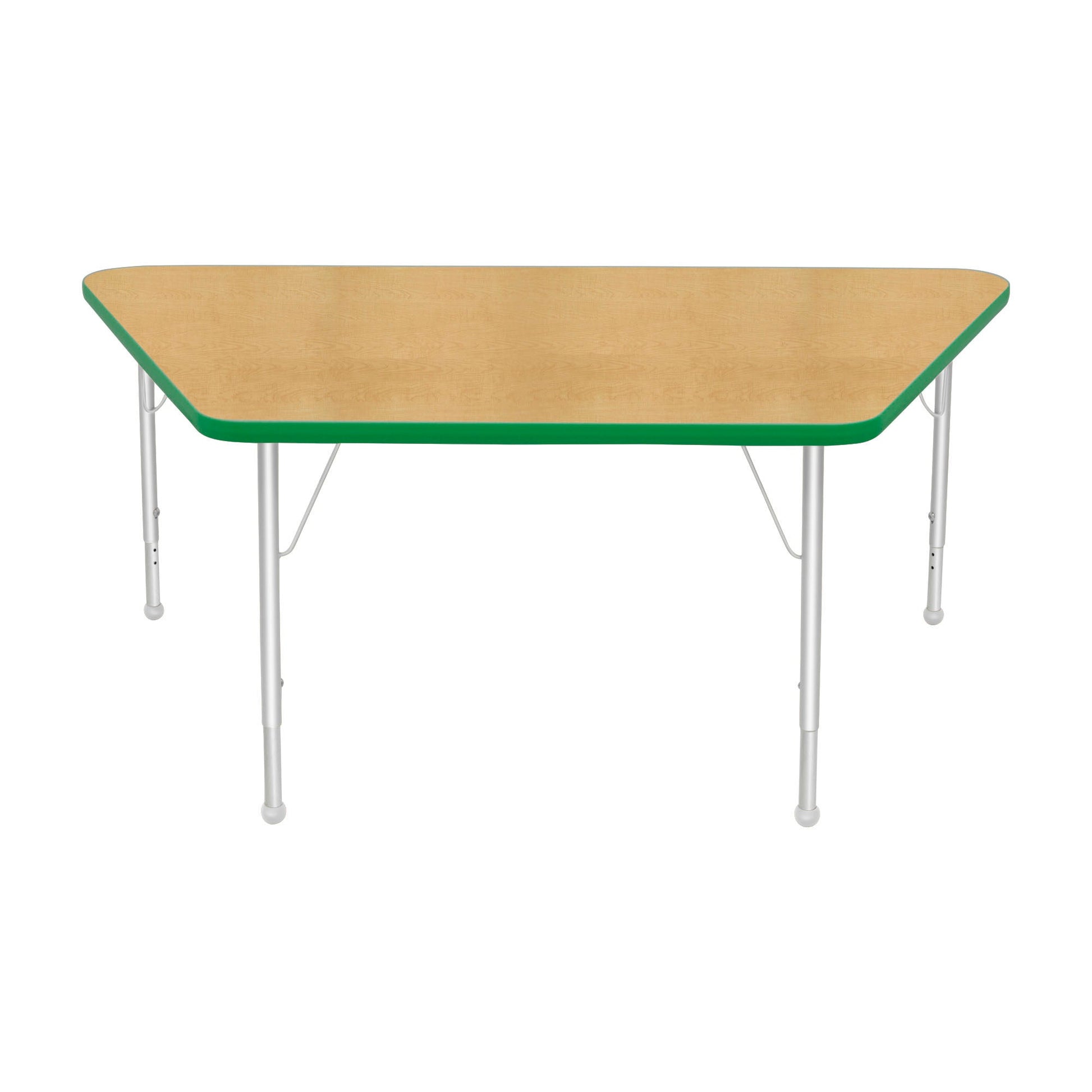 Mahar Creative Colors Large Trapezoid Creative Colors Activity Table with Heavy Duty Laminate Top (30"W x 60"L x 22-30"H) - SchoolOutlet