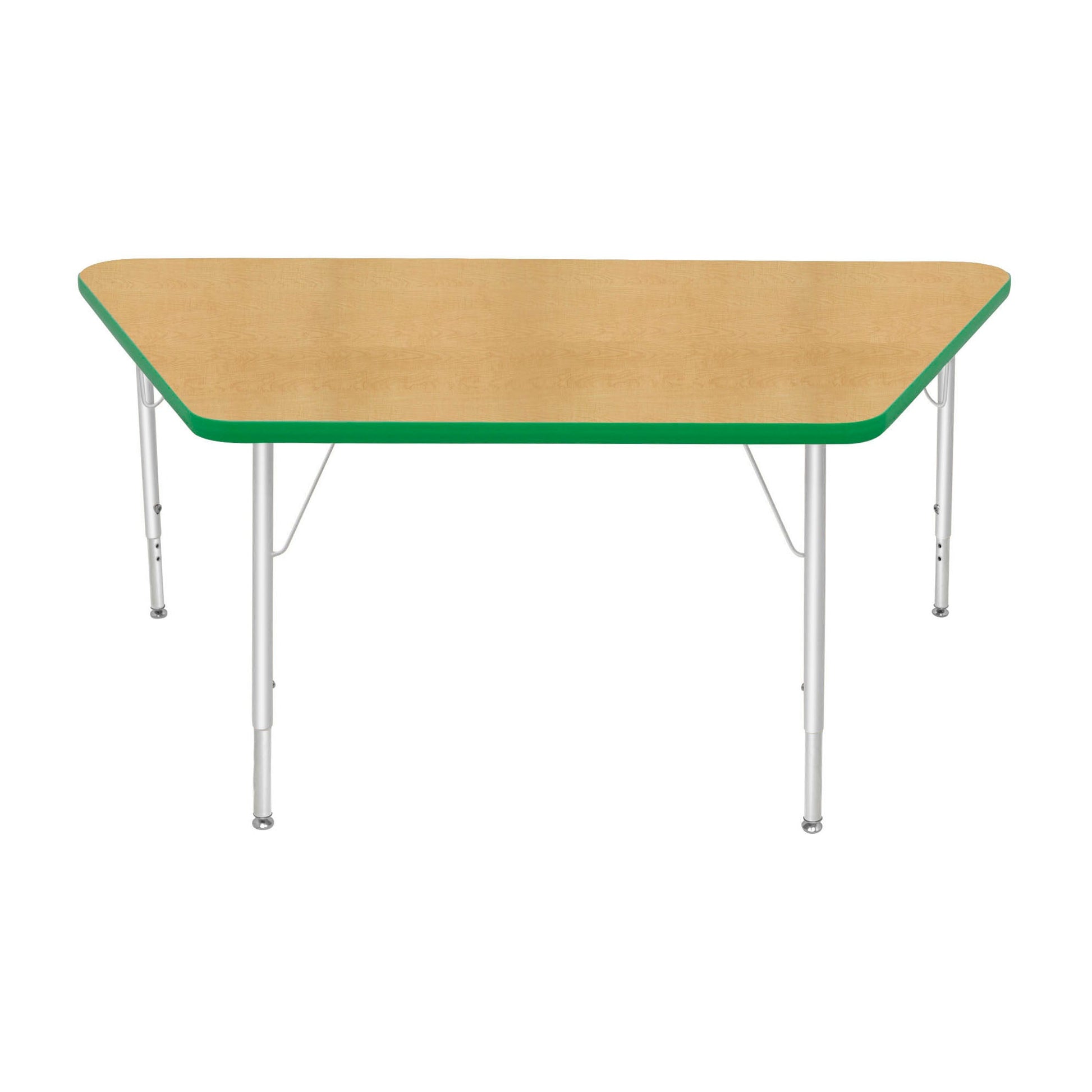 Mahar Creative Colors Large Trapezoid Creative Colors Activity Table with Heavy Duty Laminate Top (30"W x 60"L x 22-30"H) - SchoolOutlet