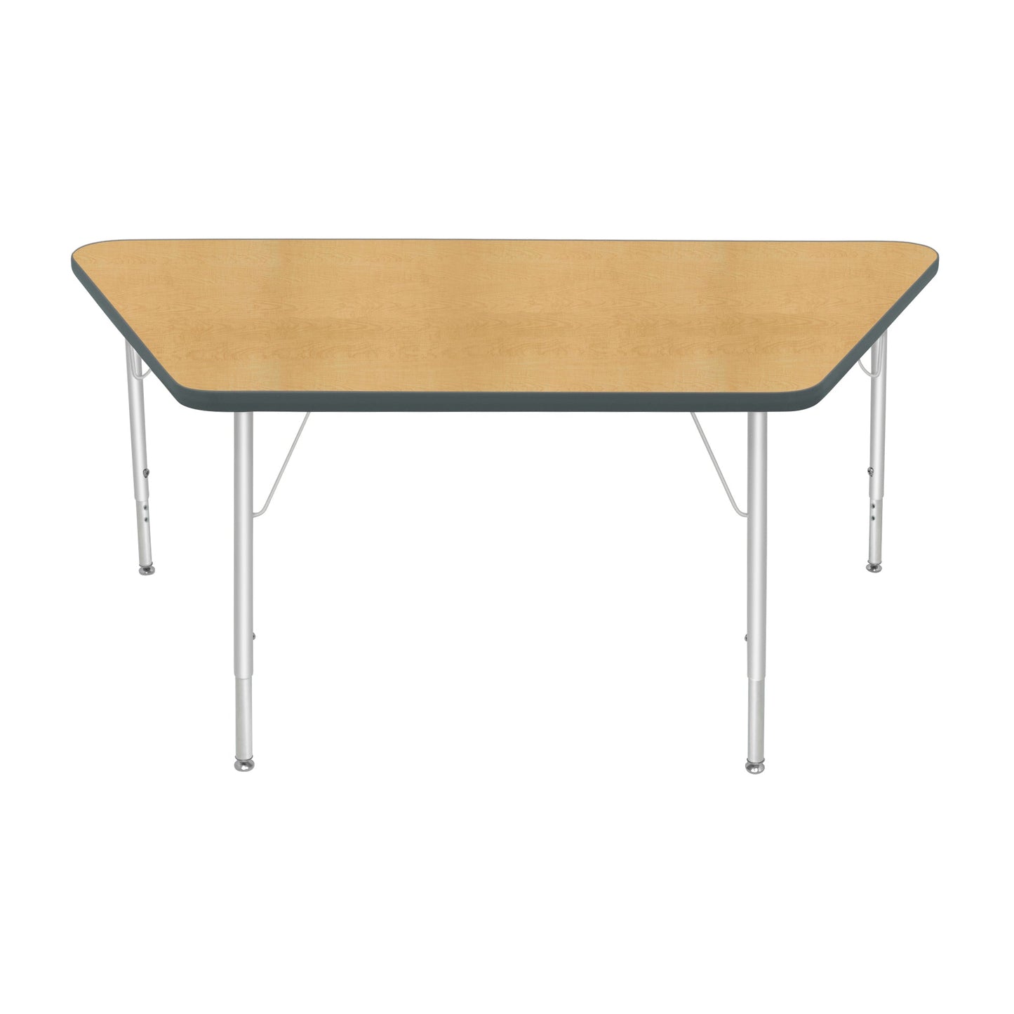 Mahar Creative Colors Large Trapezoid Creative Colors Activity Table with Heavy Duty Laminate Top (30"W x 60"L x 22-30"H) - SchoolOutlet