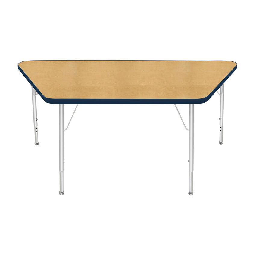 Mahar Creative Colors Large Trapezoid Creative Colors Activity Table with Heavy Duty Laminate Top (30"W x 60"L x 22-30"H) - SchoolOutlet