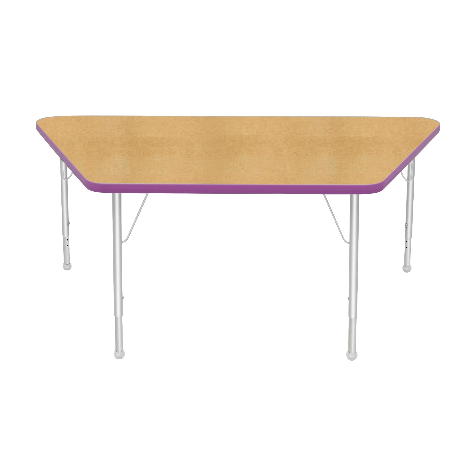 Mahar Creative Colors Large Trapezoid Creative Colors Activity Table with Heavy Duty Laminate Top (30"W x 60"L x 22-30"H) - SchoolOutlet