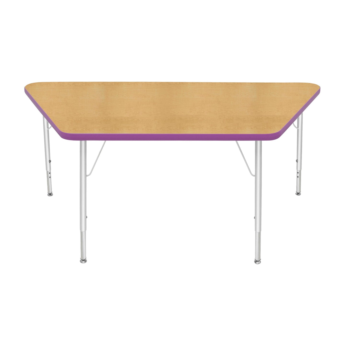 Mahar Creative Colors Large Trapezoid Creative Colors Activity Table with Heavy Duty Laminate Top (30"W x 60"L x 22-30"H) - SchoolOutlet