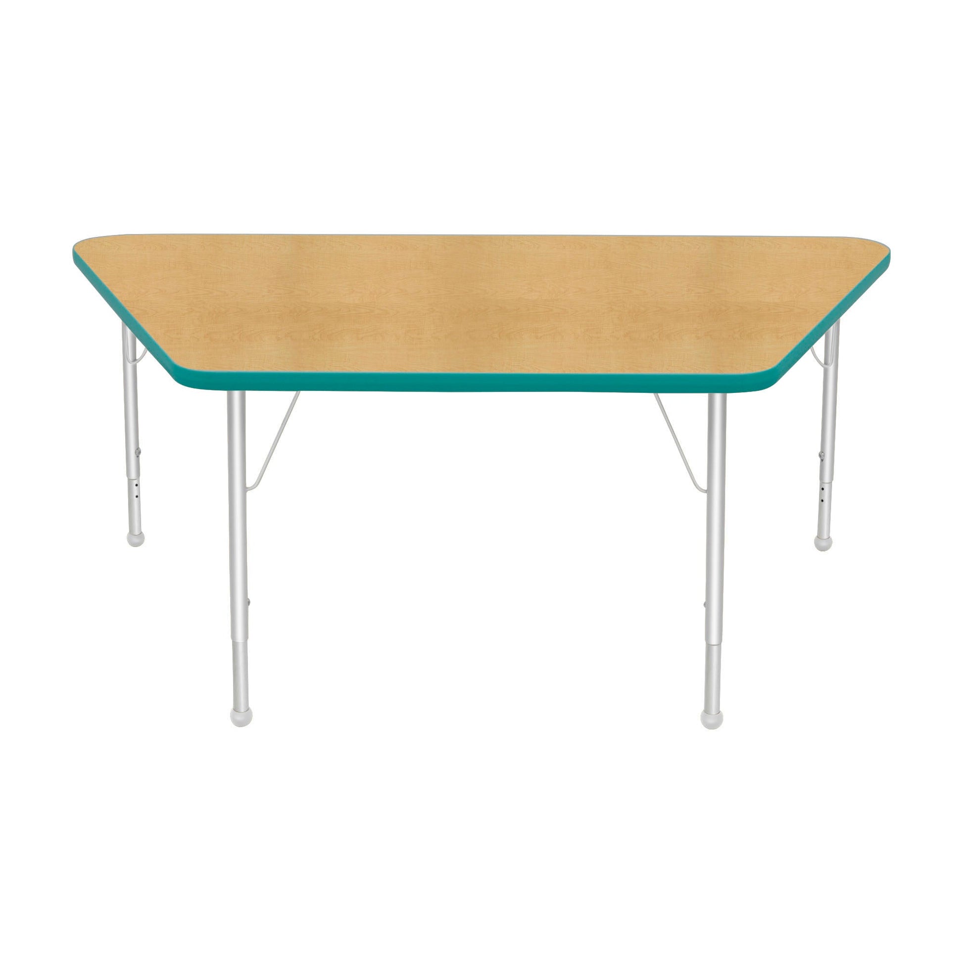 Mahar Creative Colors Large Trapezoid Creative Colors Activity Table with Heavy Duty Laminate Top (30"W x 60"L x 22-30"H) - SchoolOutlet