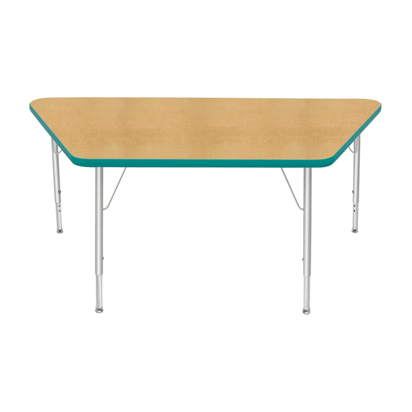 Mahar Creative Colors Large Trapezoid Creative Colors Activity Table with Heavy Duty Laminate Top (30"W x 60"L x 22-30"H) - SchoolOutlet