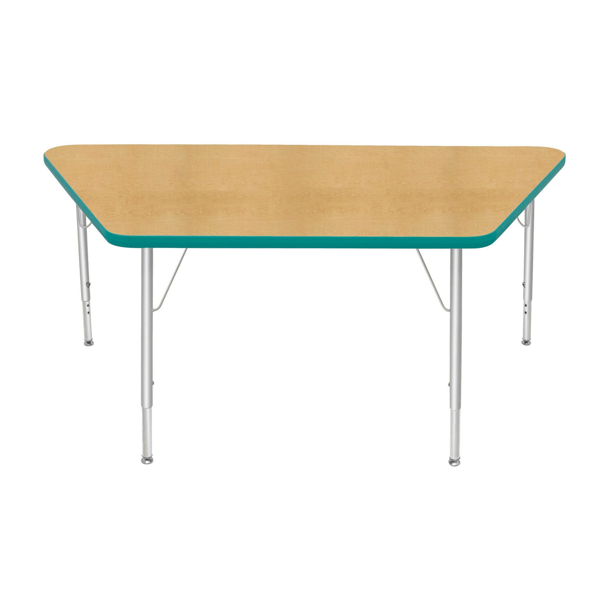 Mahar Creative Colors Large Trapezoid Creative Colors Activity Table with Heavy Duty Laminate Top (30"W x 60"L x 22-30"H) - SchoolOutlet