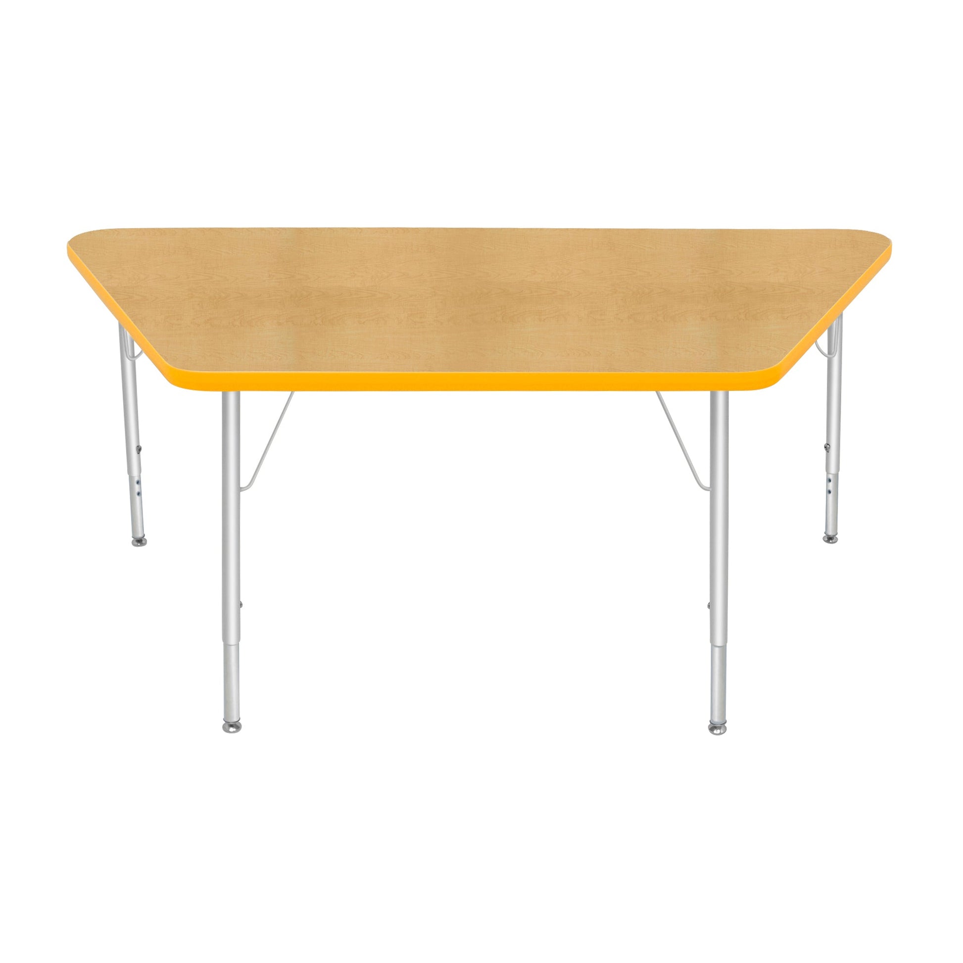 Mahar Creative Colors Large Trapezoid Creative Colors Activity Table with Heavy Duty Laminate Top (30"W x 60"L x 22-30"H) - SchoolOutlet