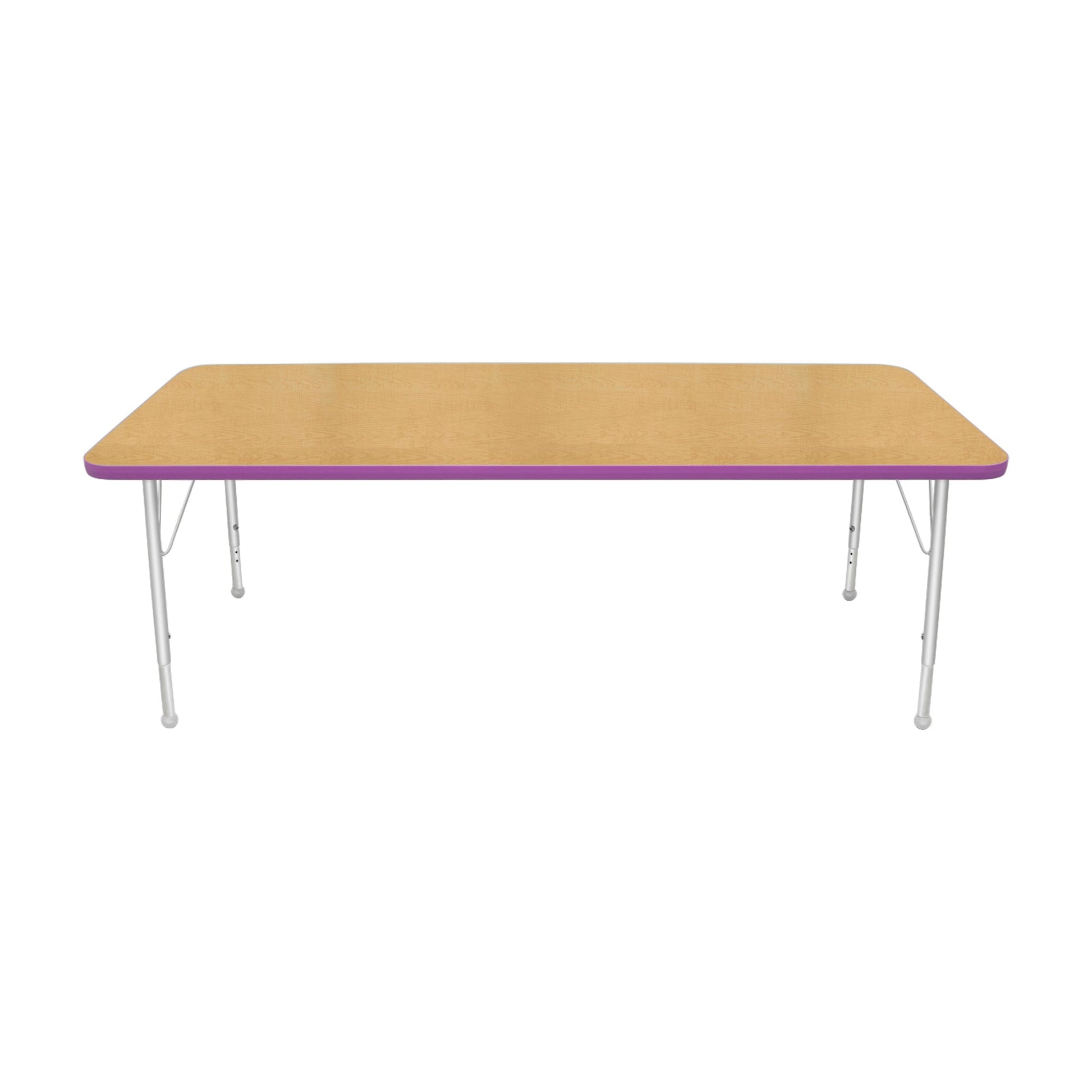 Mahar Creative Colors Small Rectangle Creative Colors Activity Table with Heavy Duty Laminate Top (30"W x 72"L x 22-30"H) - SchoolOutlet
