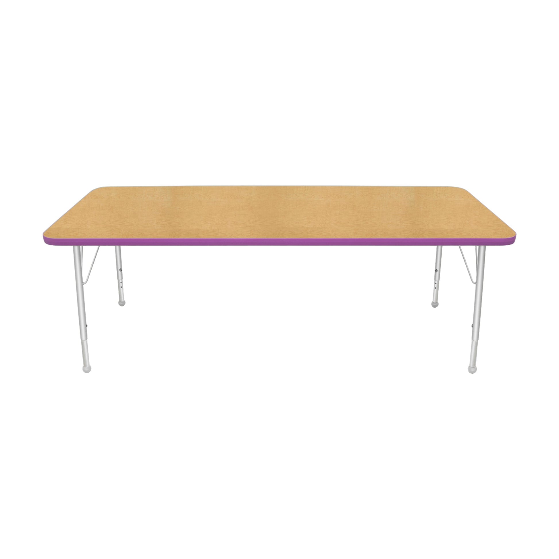 Mahar Creative Colors Small Rectangle Creative Colors Activity Table with Heavy Duty Laminate Top (30"W x 72"L x 22-30"H) - SchoolOutlet