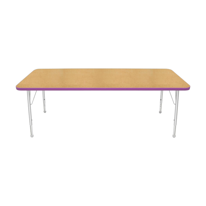 Mahar Creative Colors Small Rectangle Creative Colors Activity Table with Heavy Duty Laminate Top (30"W x 72"L x 22-30"H) - SchoolOutlet