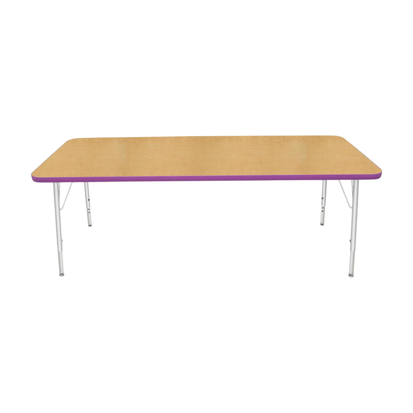 Mahar Creative Colors Small Rectangle Creative Colors Activity Table with Heavy Duty Laminate Top (30"W x 72"L x 22-30"H) - SchoolOutlet