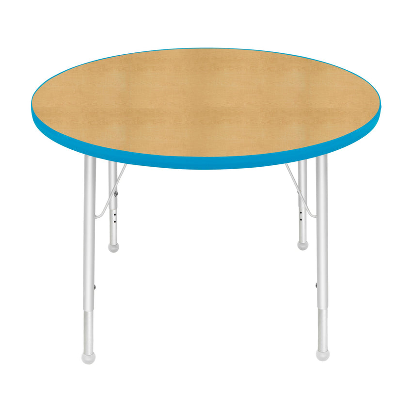 Mahar Creative Colors Large Round Creative Colors Activity Table with Heavy Duty Laminate Top (36" Diameter x 22-30"H) - SchoolOutlet