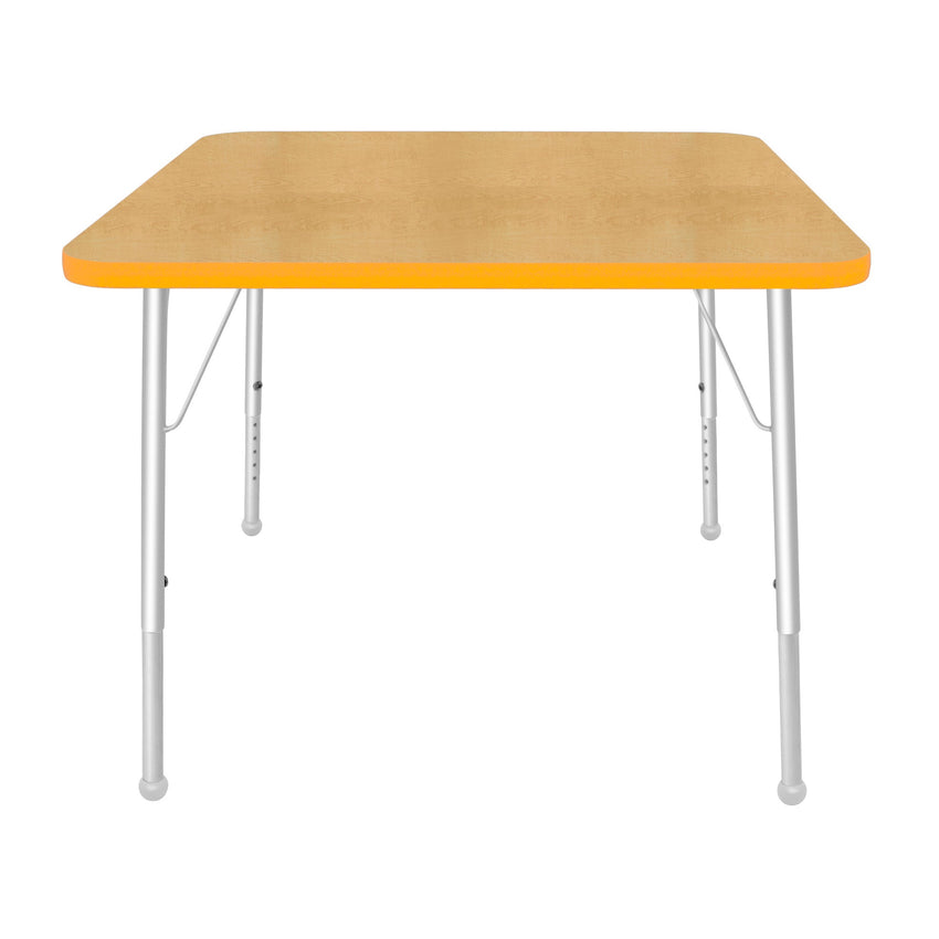 Mahar Creative Colors Large Square Creative Colors Activity Tables with Heavy Duty Laminate Top (36"W x 36"L x 21-30"H) - SchoolOutlet