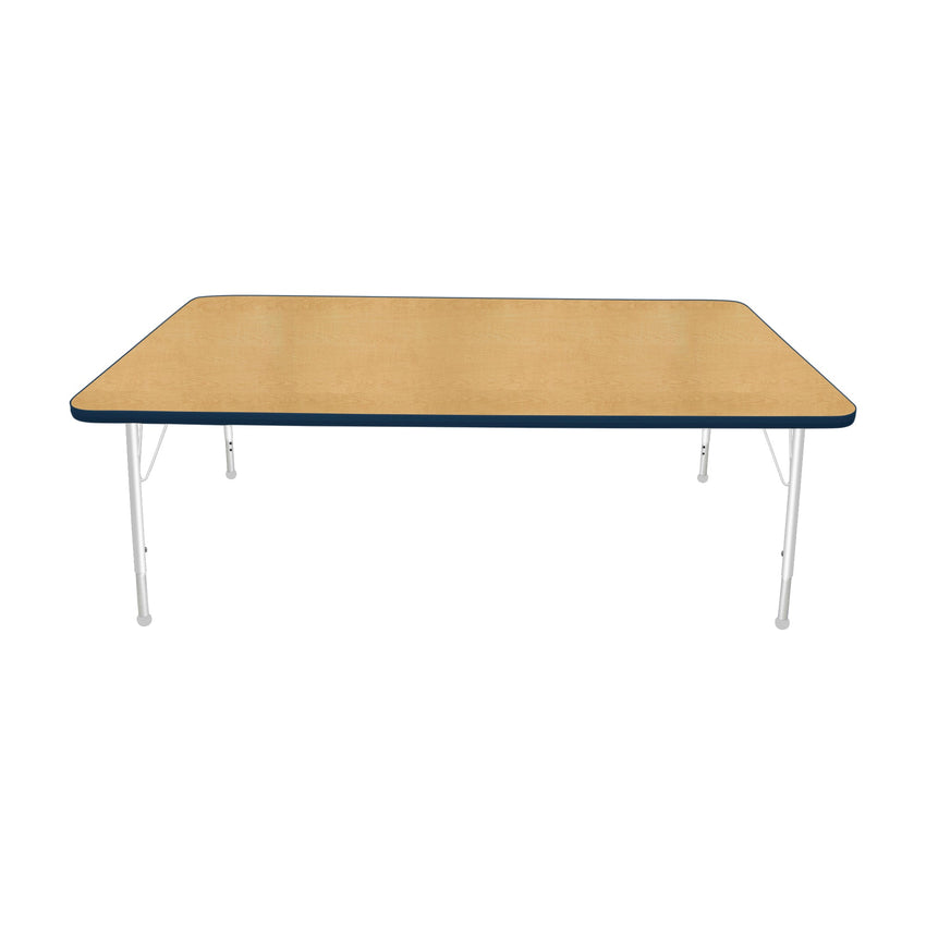 Mahar Creative Colors Large Rectangle Creative Colors Activity Table with Heavy Duty Laminate Top (42"W x 72"L x 22-30"H) - SchoolOutlet