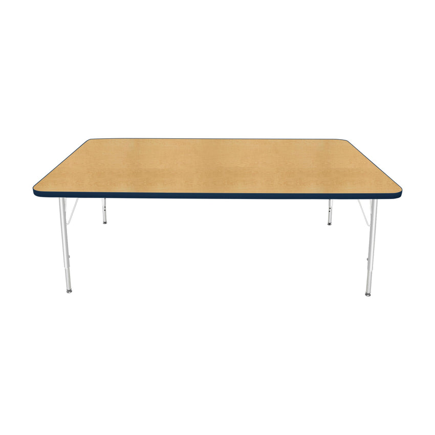Mahar Creative Colors Large Rectangle Creative Colors Activity Table with Heavy Duty Laminate Top (42"W x 72"L x 22-30"H) - SchoolOutlet