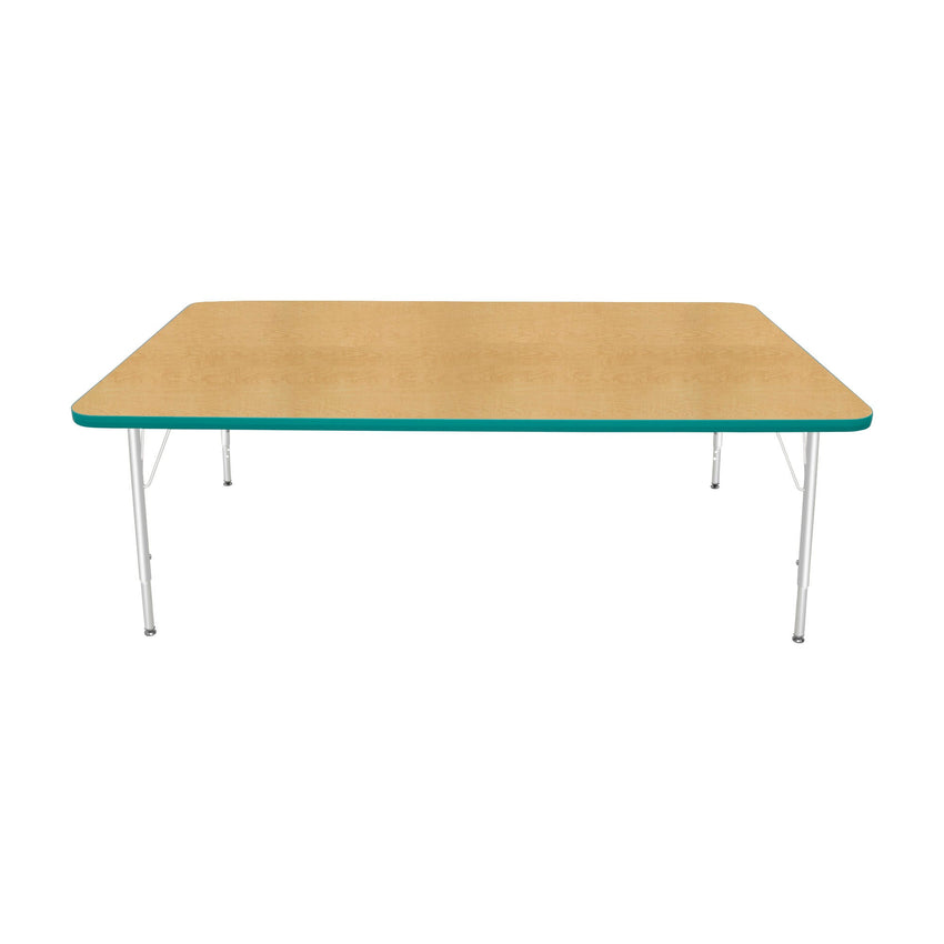 Mahar Creative Colors Large Rectangle Creative Colors Activity Table with Heavy Duty Laminate Top (42"W x 72"L x 22-30"H) - SchoolOutlet