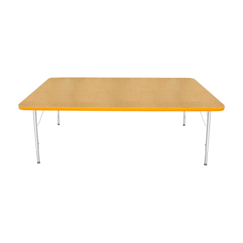 Mahar Creative Colors Large Rectangle Creative Colors Activity Table with Heavy Duty Laminate Top (42"W x 72"L x 22-30"H) - SchoolOutlet