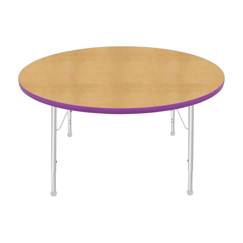 Mahar Creative Colors Large Round Creative Colors Activity Table with Heavy Duty Laminate Top (48" Diameter x 22-30"H) - SchoolOutlet