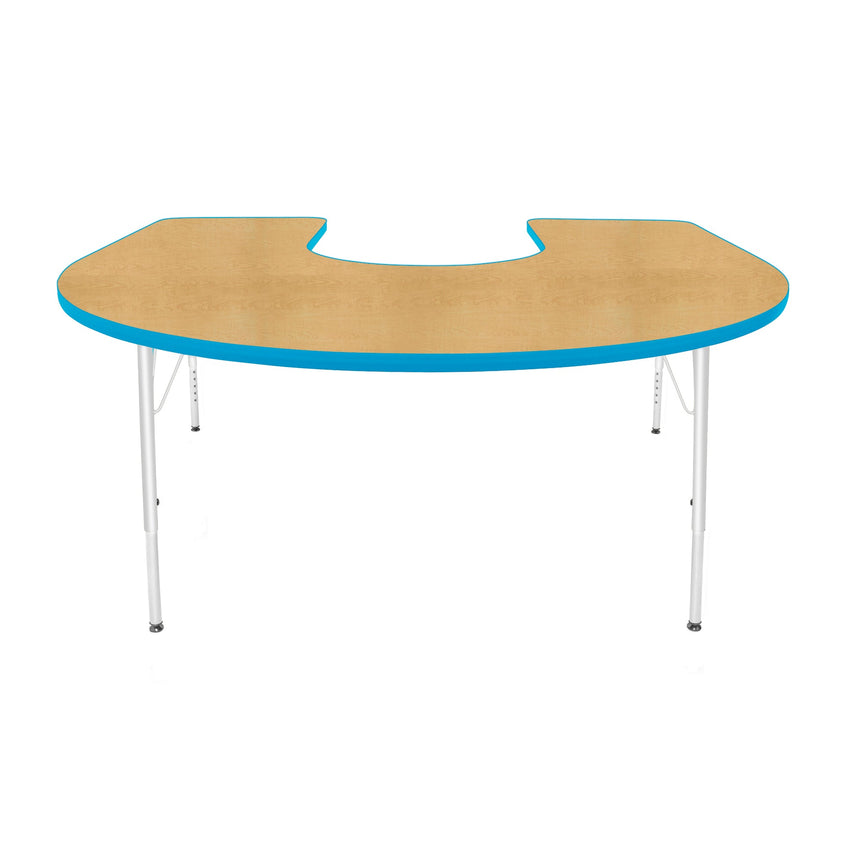 Mahar Creative Colors Horseshoe Creative Colors Activity Table with Heavy Duty Laminate Top (60"W x 66"L x 22-30"H) - SchoolOutlet