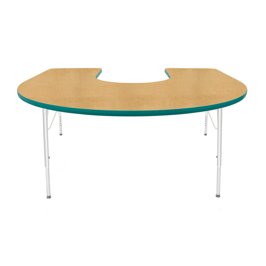 Mahar Creative Colors Horseshoe Creative Colors Activity Table with Heavy Duty Laminate Top (60"W x 66"L x 22-30"H) - SchoolOutlet