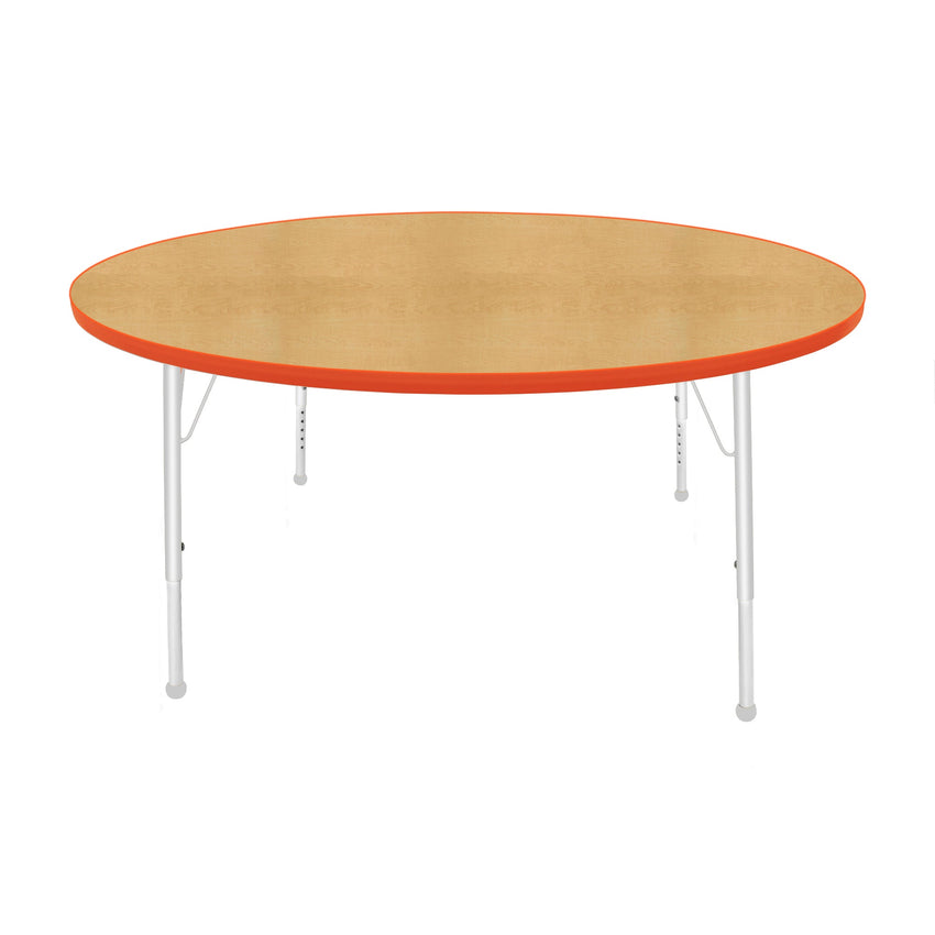 Mahar Creative Colors Large Round Creative Colors Activity Table with Heavy Duty Laminate Top (60" Diameter x 21-30"H) - SchoolOutlet