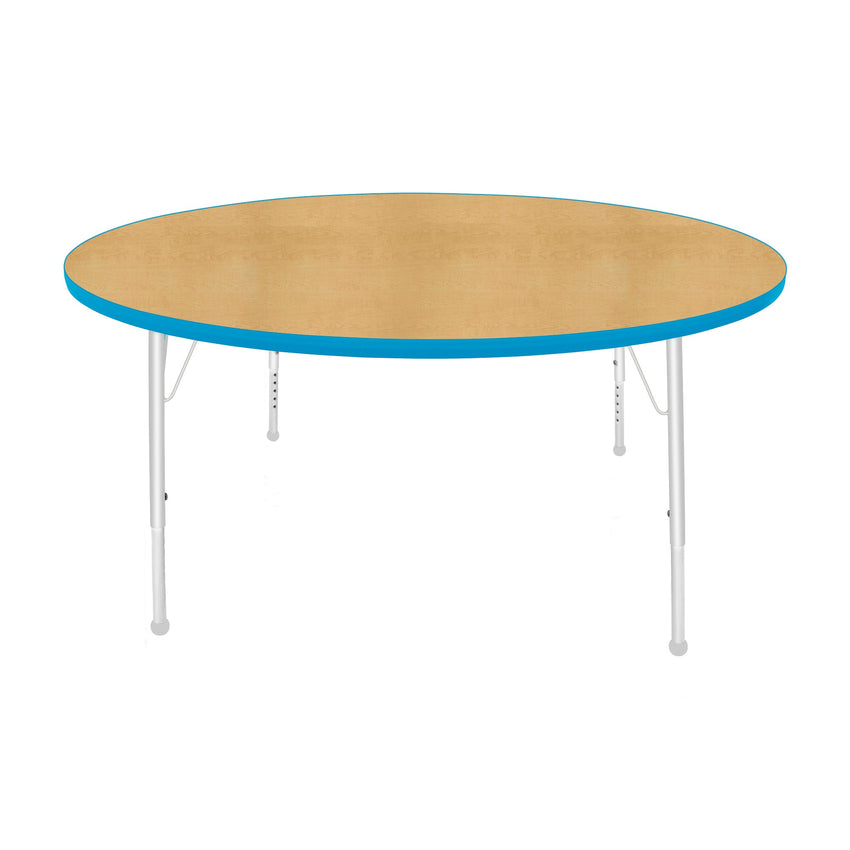 Mahar Creative Colors Large Round Creative Colors Activity Table with Heavy Duty Laminate Top (60" Diameter x 21-30"H) - SchoolOutlet