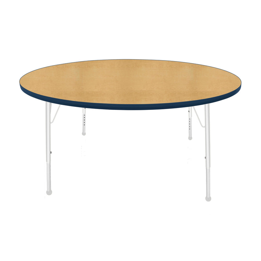 Mahar Creative Colors Large Round Creative Colors Activity Table with Heavy Duty Laminate Top (60" Diameter x 21-30"H) - SchoolOutlet