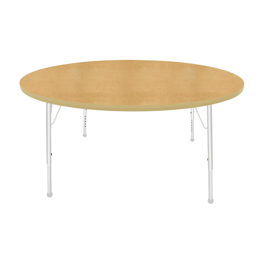 Mahar Creative Colors Large Round Creative Colors Activity Table with Heavy Duty Laminate Top (60" Diameter x 21-30"H) - SchoolOutlet