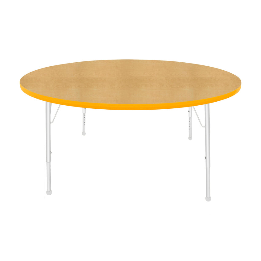 Mahar Creative Colors Large Round Creative Colors Activity Table with Heavy Duty Laminate Top (60" Diameter x 21-30"H) - SchoolOutlet