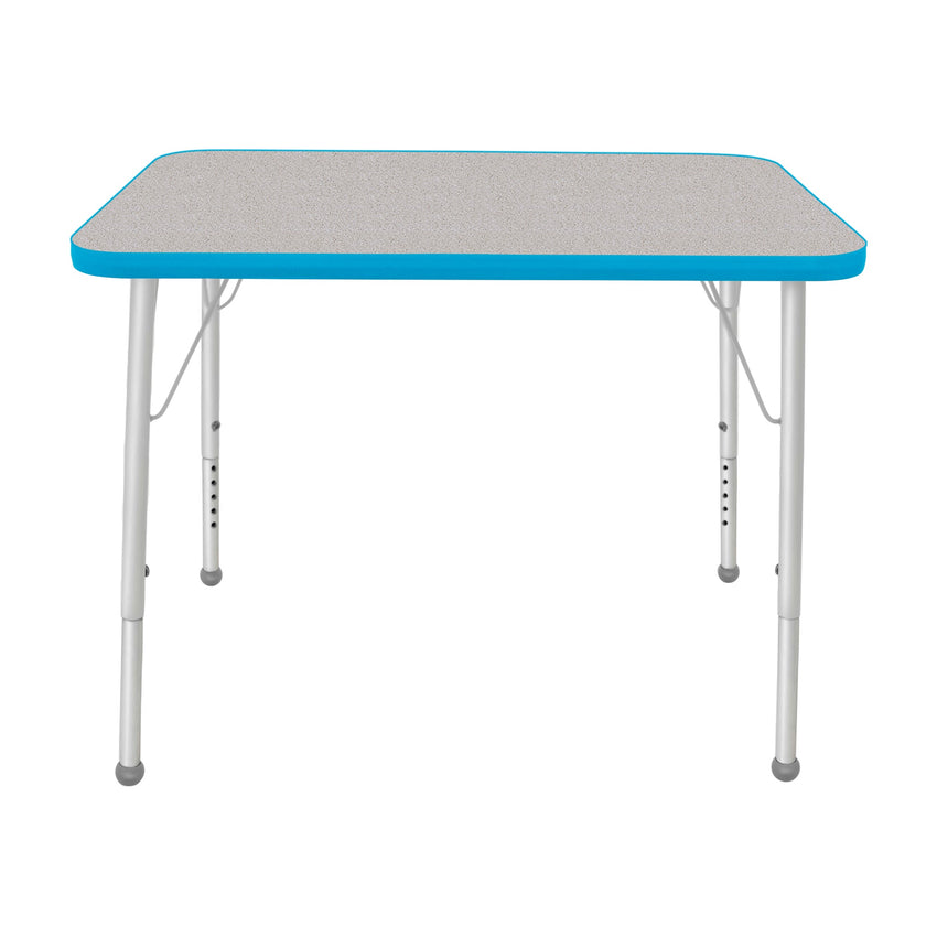 Mahar Creative Colors Small Rectangle Creative Colors Activity Table with Heavy Duty Laminate Top (24"W x 48"L x 22-30"H) - SchoolOutlet