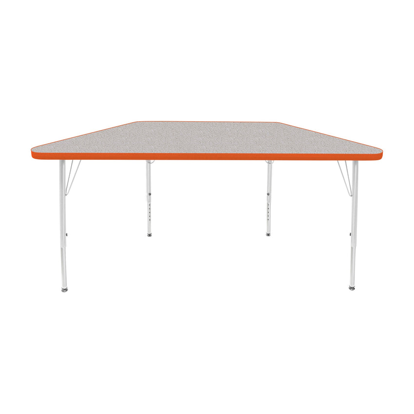 Mahar Creative Colors Small Trapezoid Creative Colors Activity Table with Heavy Duty Laminate Top (24"W x 48"L x 22-30"H) - SchoolOutlet