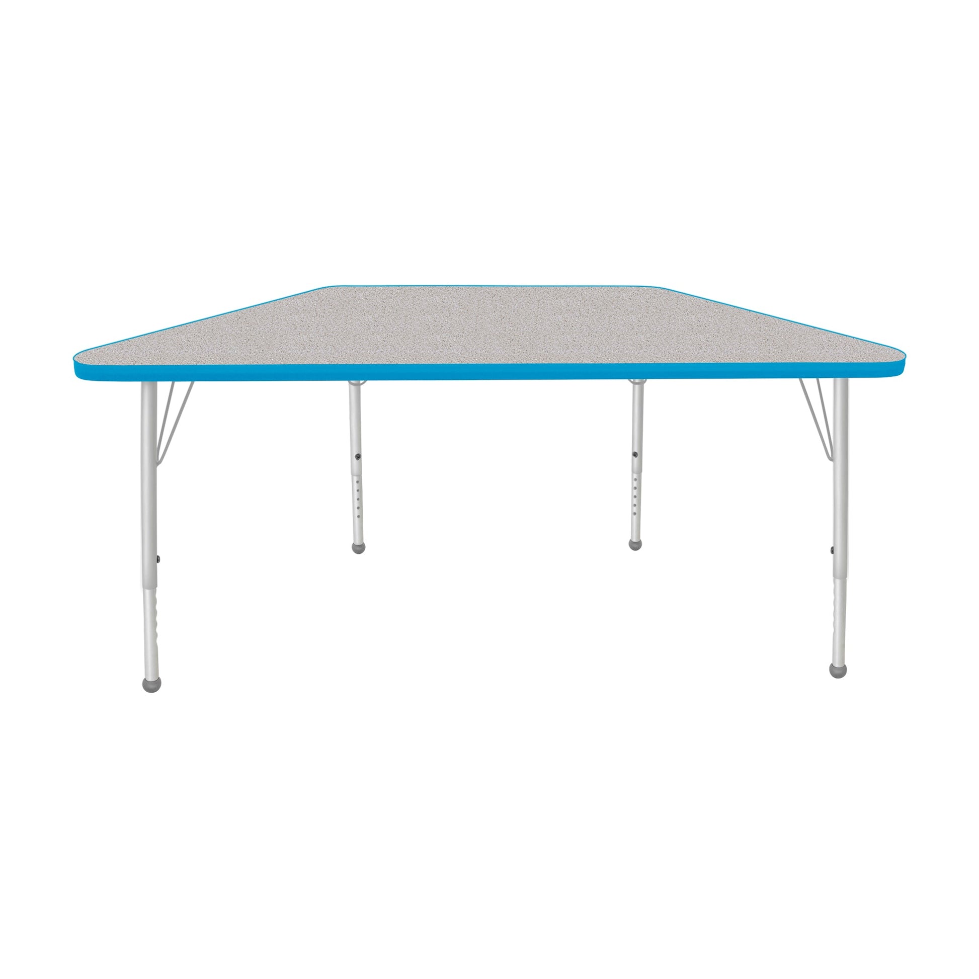 Mahar Creative Colors Small Trapezoid Creative Colors Activity Table with Heavy Duty Laminate Top (24"W x 48"L x 22-30"H) - SchoolOutlet