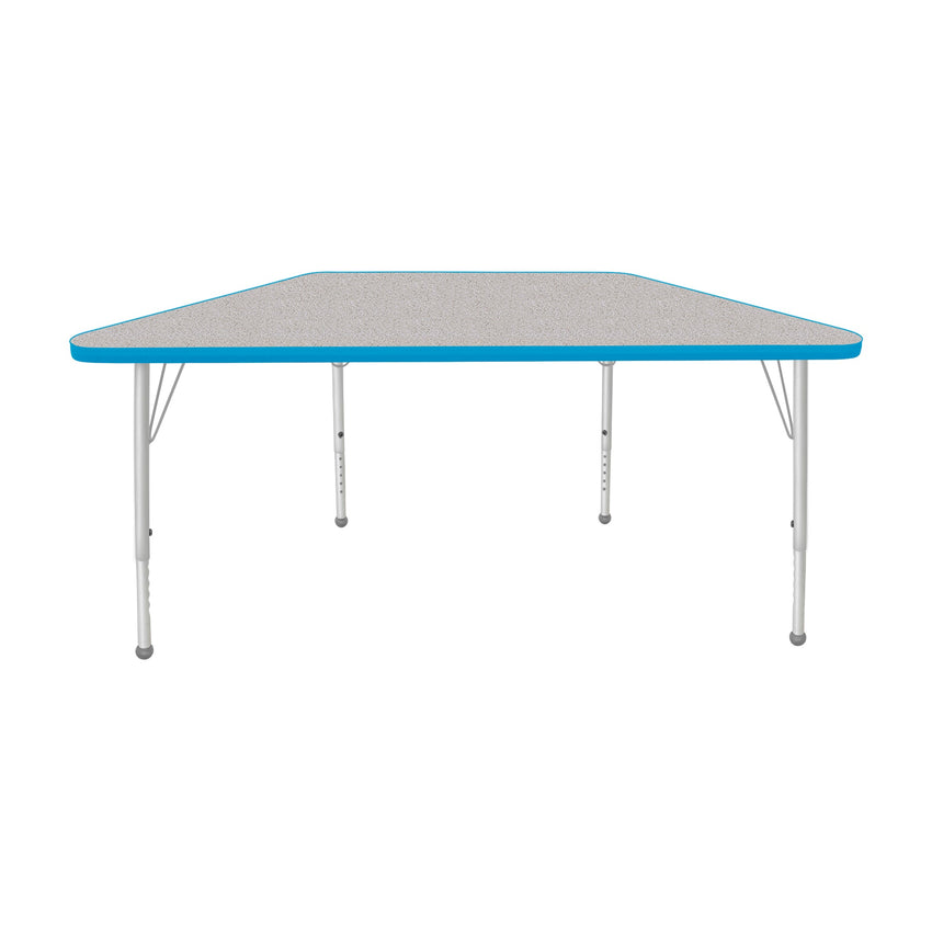 Mahar Creative Colors Small Trapezoid Creative Colors Activity Table with Heavy Duty Laminate Top (24"W x 48"L x 22-30"H) - SchoolOutlet
