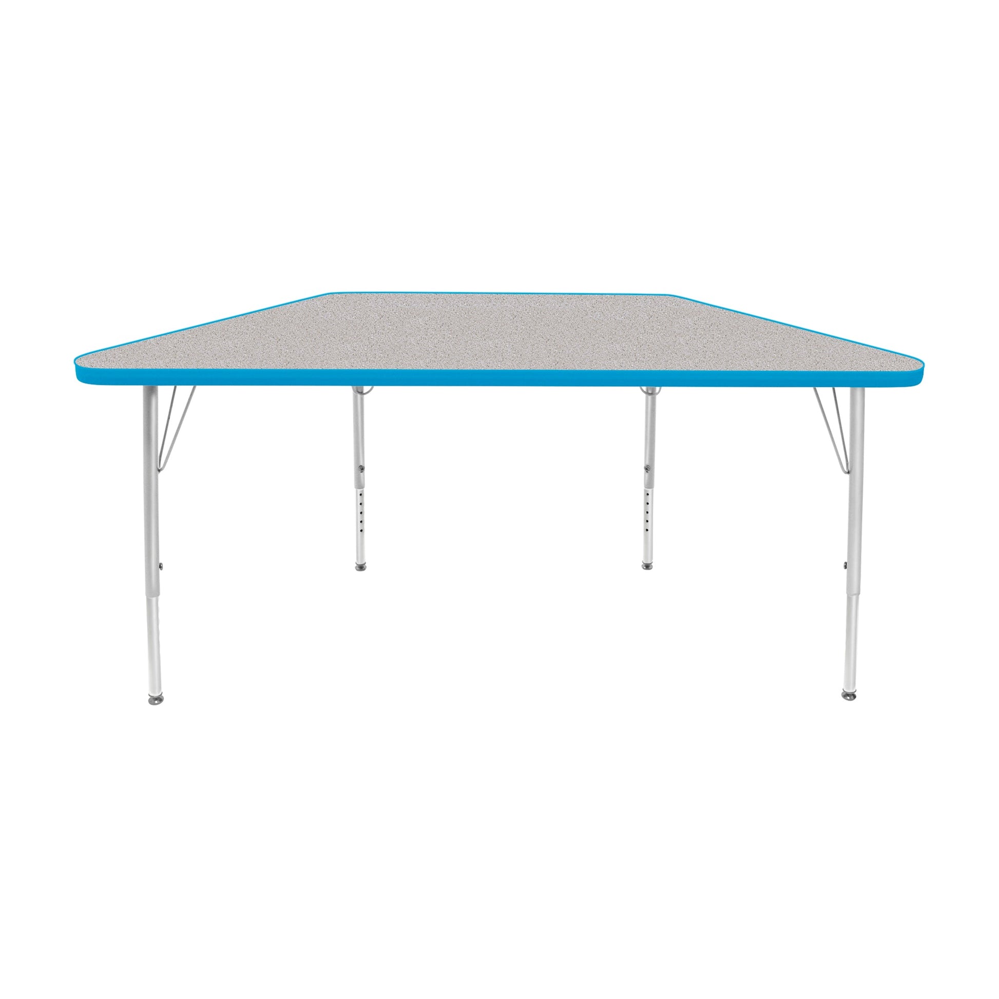 Mahar Creative Colors Small Trapezoid Creative Colors Activity Table with Heavy Duty Laminate Top (24"W x 48"L x 22-30"H) - SchoolOutlet