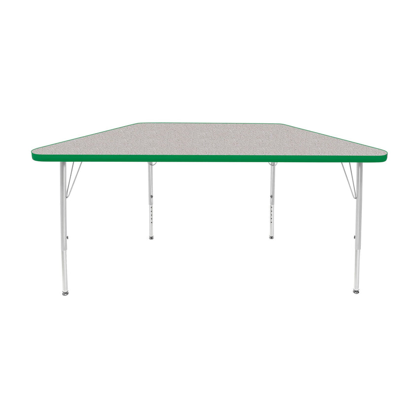 Mahar Creative Colors Small Trapezoid Creative Colors Activity Table with Heavy Duty Laminate Top (24"W x 48"L x 22-30"H) - SchoolOutlet
