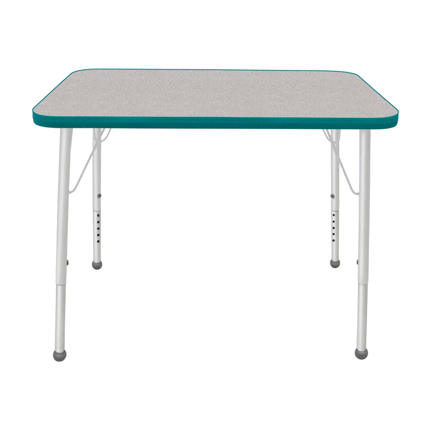 Mahar Creative Colors Small Rectangle Creative Colors Activity Table with Heavy Duty Laminate Top (24"W x 48"L x 22-30"H) - SchoolOutlet