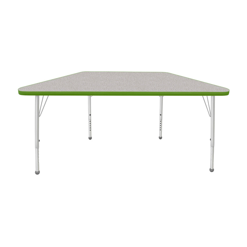 Mahar Creative Colors Small Trapezoid Creative Colors Activity Table with Heavy Duty Laminate Top (24"W x 48"L x 22-30"H) - SchoolOutlet