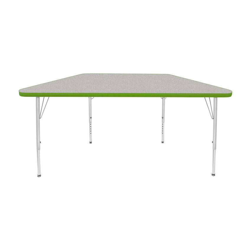 Mahar Creative Colors Small Trapezoid Creative Colors Activity Table with Heavy Duty Laminate Top (24"W x 48"L x 22-30"H) - SchoolOutlet