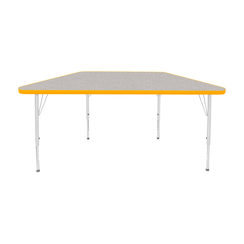 Mahar Creative Colors Small Trapezoid Creative Colors Activity Table with Heavy Duty Laminate Top (24"W x 48"L x 22-30"H) - SchoolOutlet