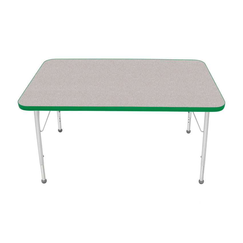 Mahar Creative Colors Small Rectangle Creative Colors Activity Table with Heavy Duty Laminate Top (30"W x 48"L x 22-30"H) - SchoolOutlet