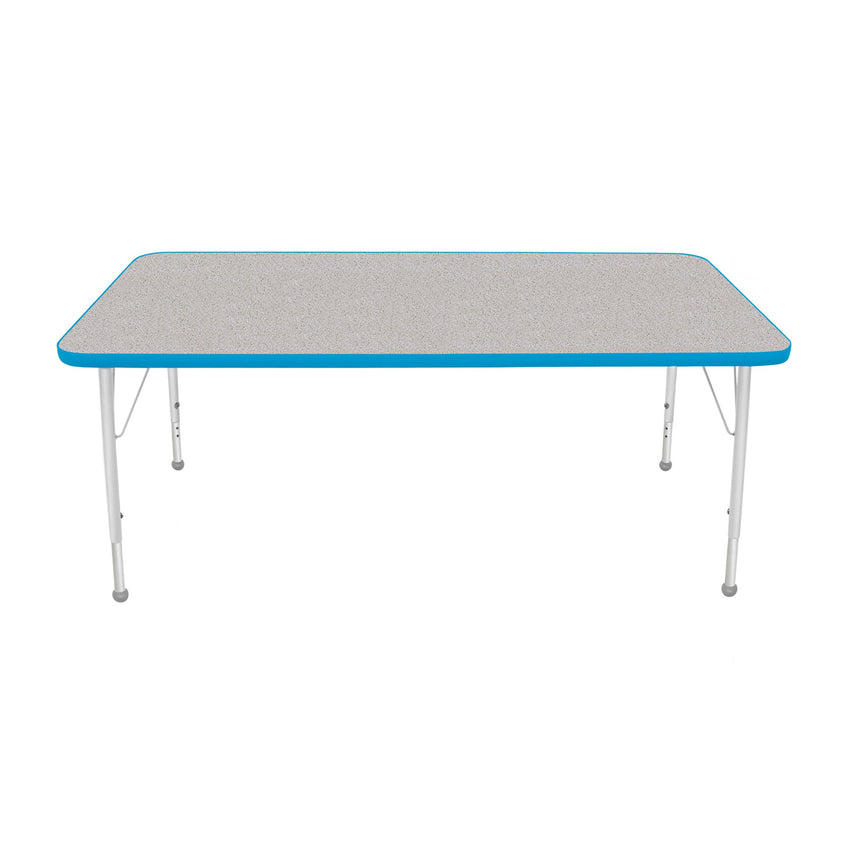 Mahar Creative Colors Large Rectangle Creative Colors Activity Table with Heavy Duty Laminate Top (30"W x 60"L x 22-30"H) - SchoolOutlet